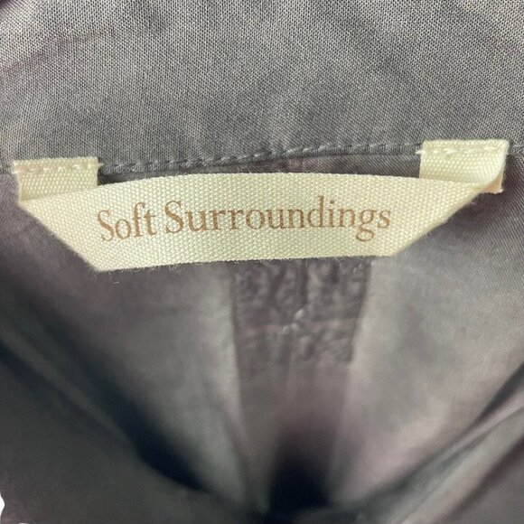 Soft Surroundings Camilla Front Tie Pockets Jumpsuit Grey Size Small Petite - Picture 8 of 10